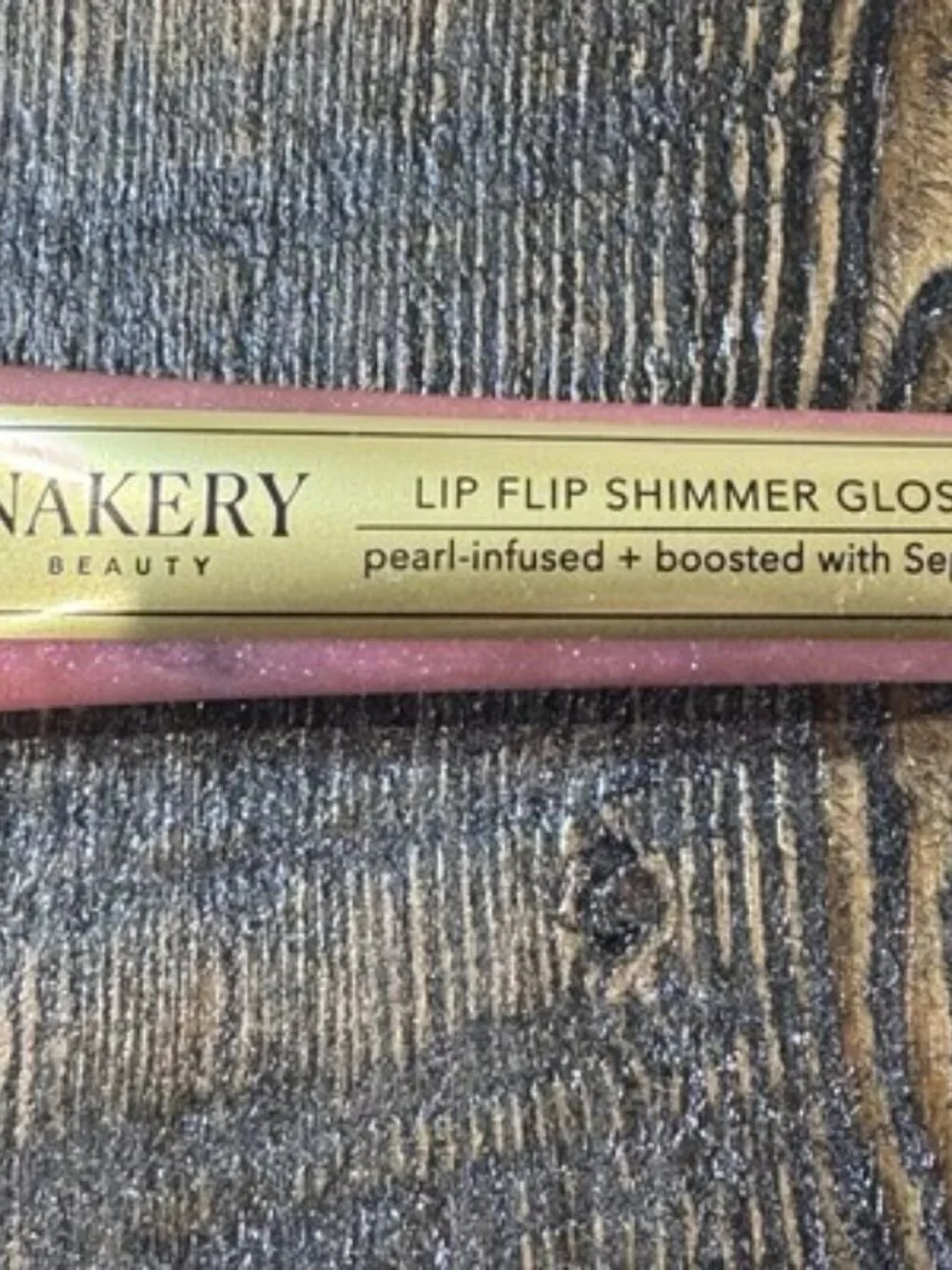 Nakery Beauty Lip Flip Shimmer Gloss‎ Women 15ml Rosey Pink Pearl Peptides